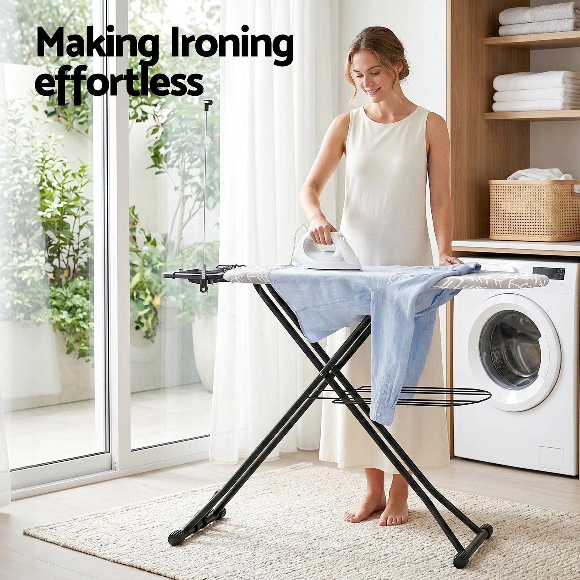 Artiss Foldable Ironing Board with Iron Rest Ironing Board for Laundry Room Arrow Awezingly