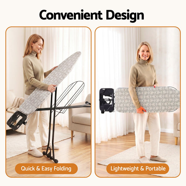 Artiss Foldable Ironing Board with Iron Rest Ironing Board for Laundry Room Arrow Awezingly