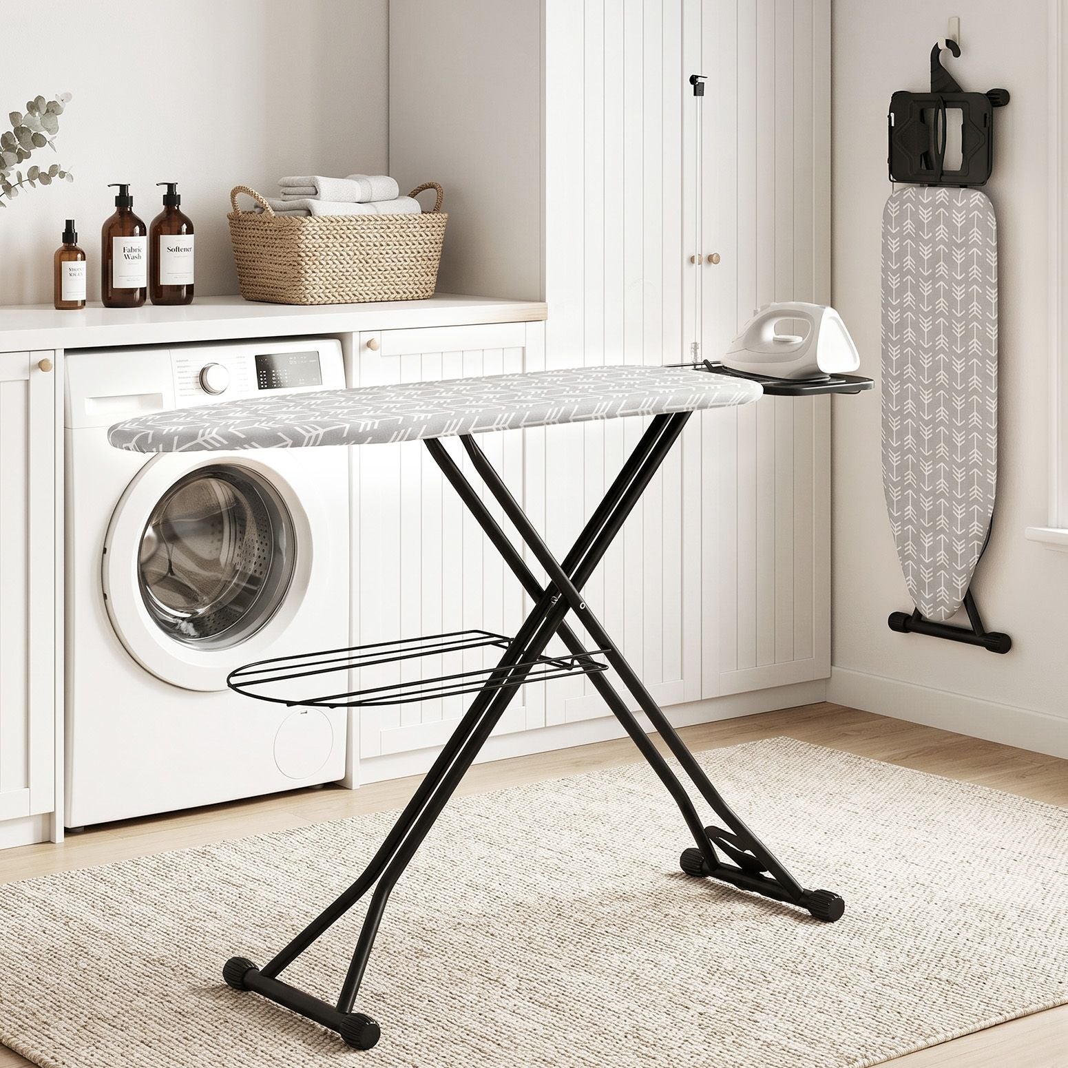 Artiss Foldable Ironing Board with Iron Rest Ironing Board for Laundry Room Arrow Awezingly