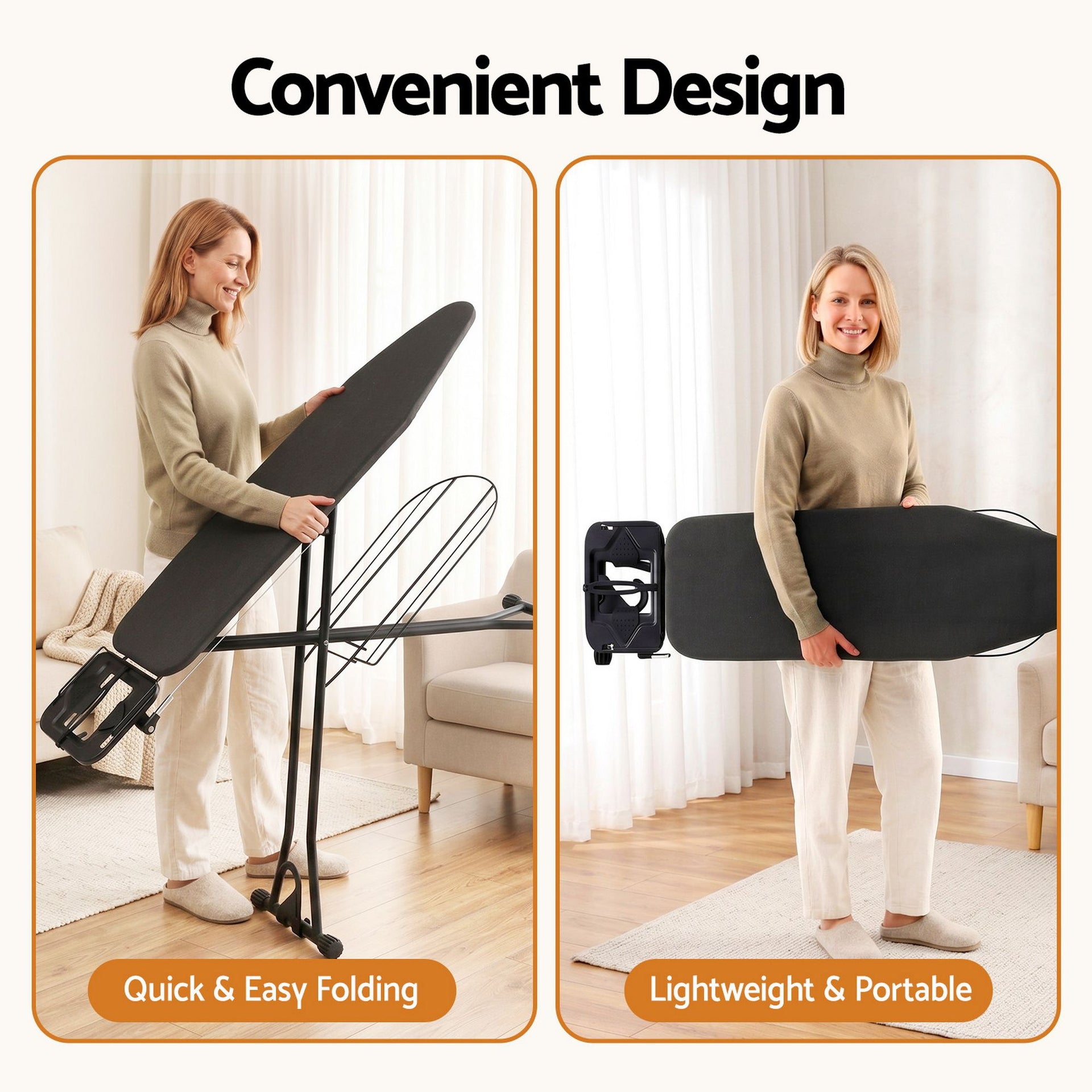 Artiss Foldable Ironing Board with Iron Rest Ironing Board for Laundry Room Awezingly