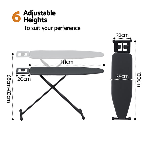 Artiss Ironing Board with Iron Rest with 3 Layers Extra Thick Cover Easy Storage Awezingly