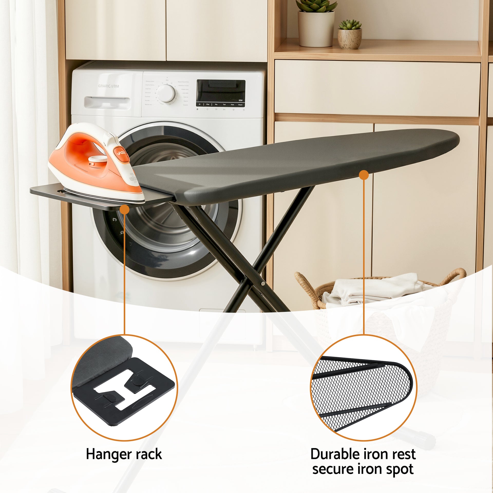 Artiss Ironing Board with Iron Rest with 3 Layers Extra Thick Cover Easy Storage Awezingly