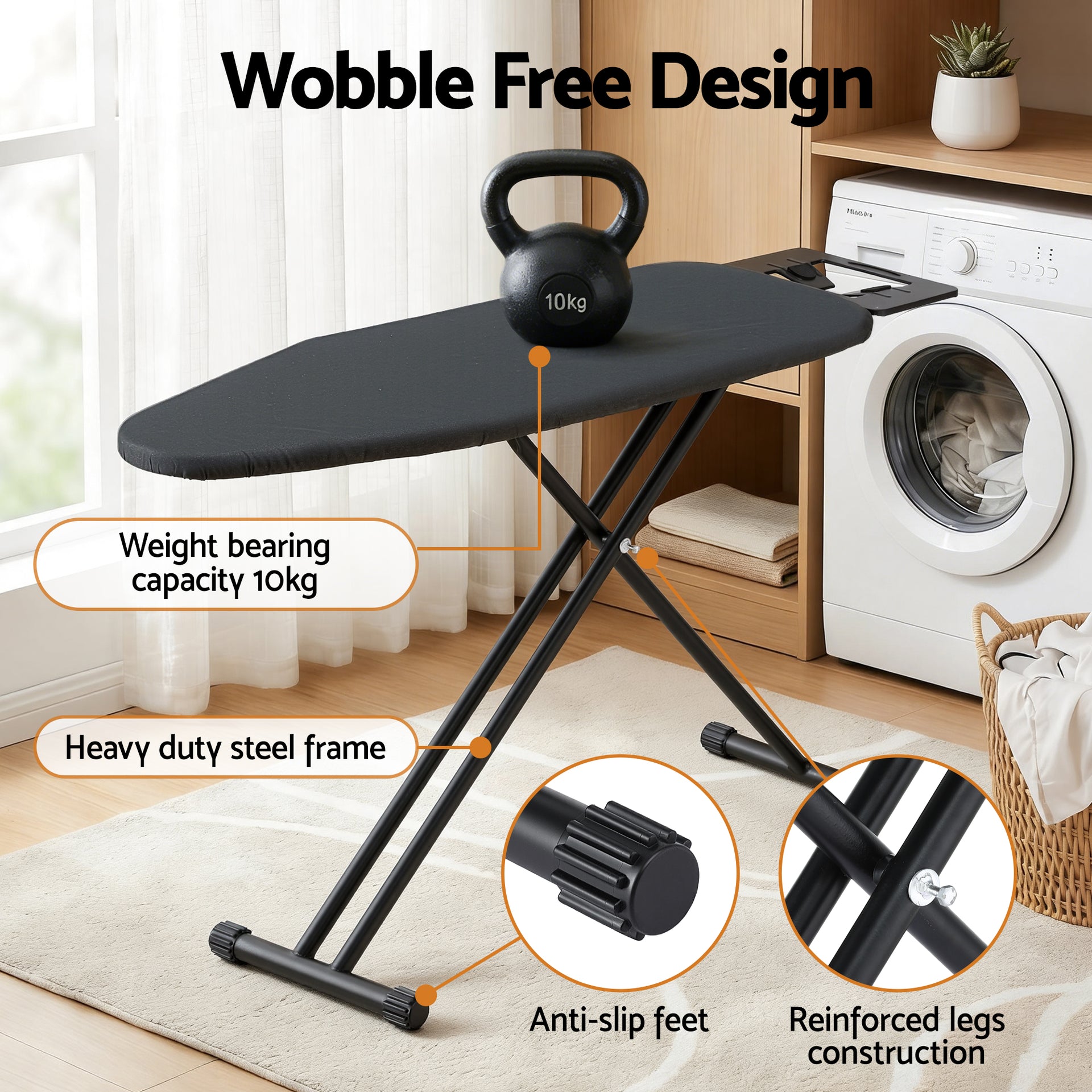 Artiss Ironing Board with Iron Rest with 3 Layers Extra Thick Cover Easy Storage Awezingly