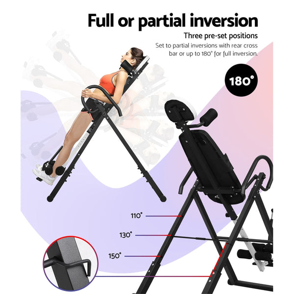 Everfit Inversion Table Gravity Exercise Inverter Back Stretcher Home Gym Everfit