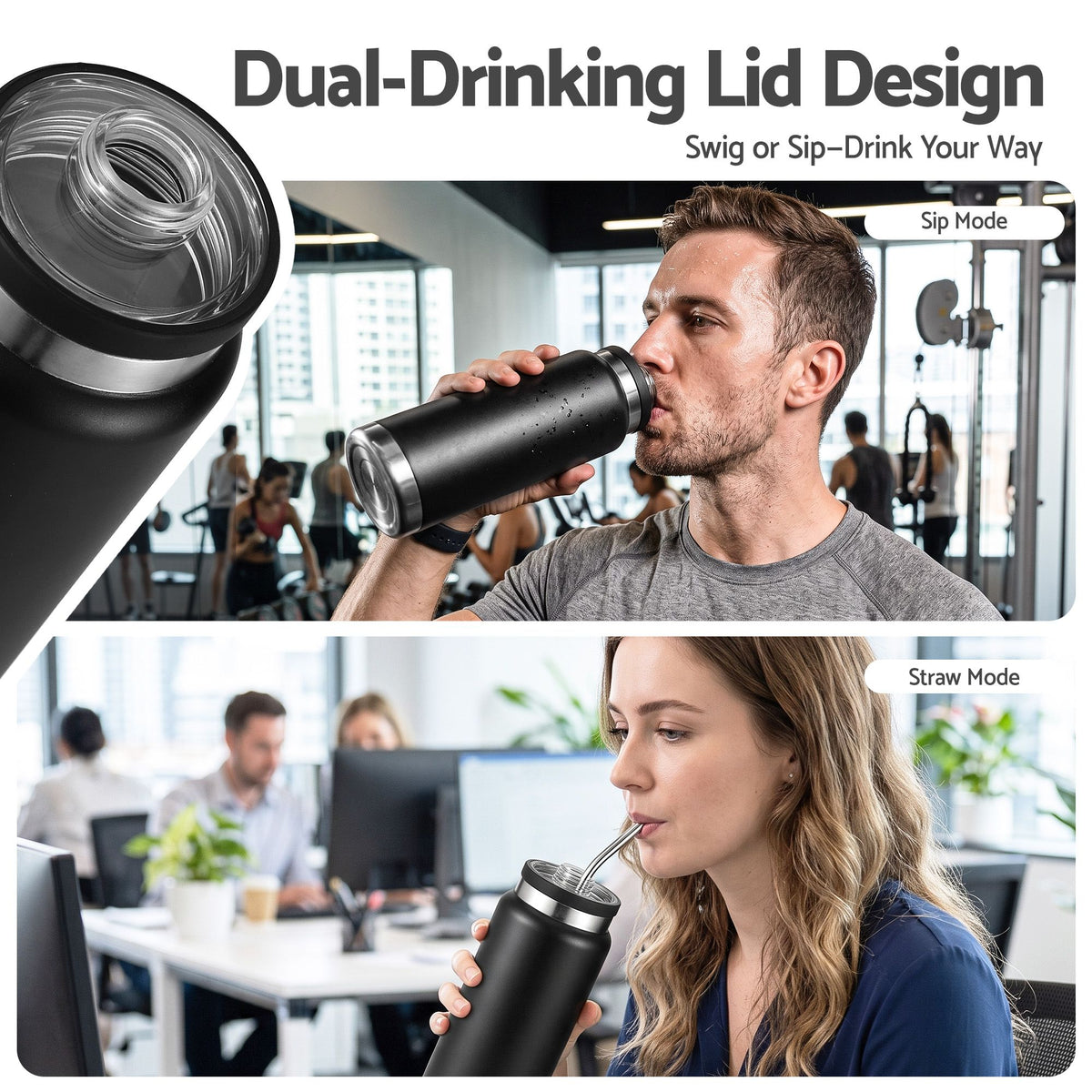 Everfit 750ML Insulated Water Bottle Stainless Steel Drink Bottle Awezingly