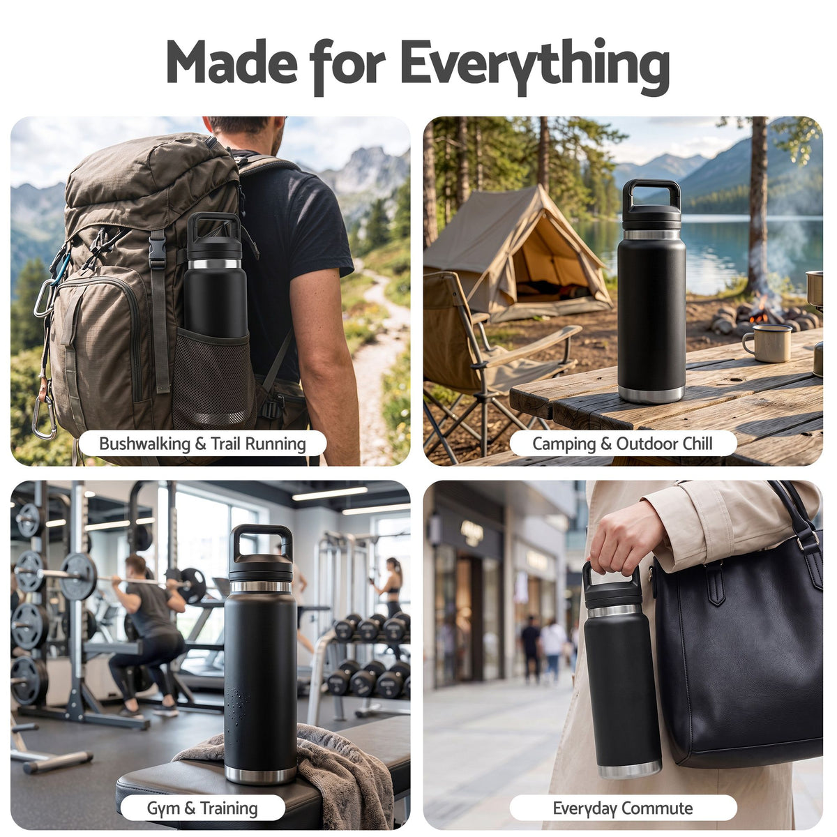 Everfit 750ML Insulated Water Bottle Stainless Steel Drink Bottle Awezingly