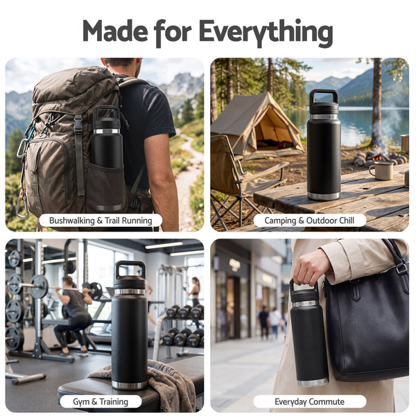 Everfit 750ML Insulated Water Bottle Stainless Steel Drink Bottle Awezingly