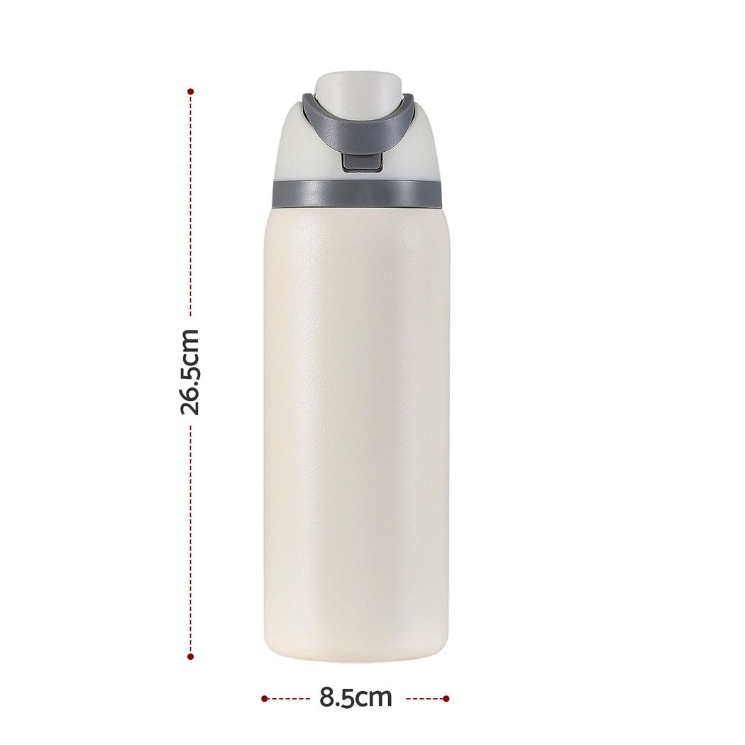 Everfit 950ML Insulated Water Bottle with Straw Stainless Steel Drink Bottle Awezingly
