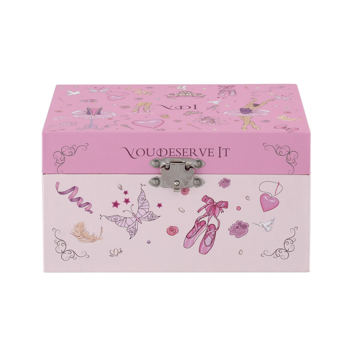 Keezi Kids Jewellery Box Organiser for Girls Kids Music Box Princess Pink Awezingly