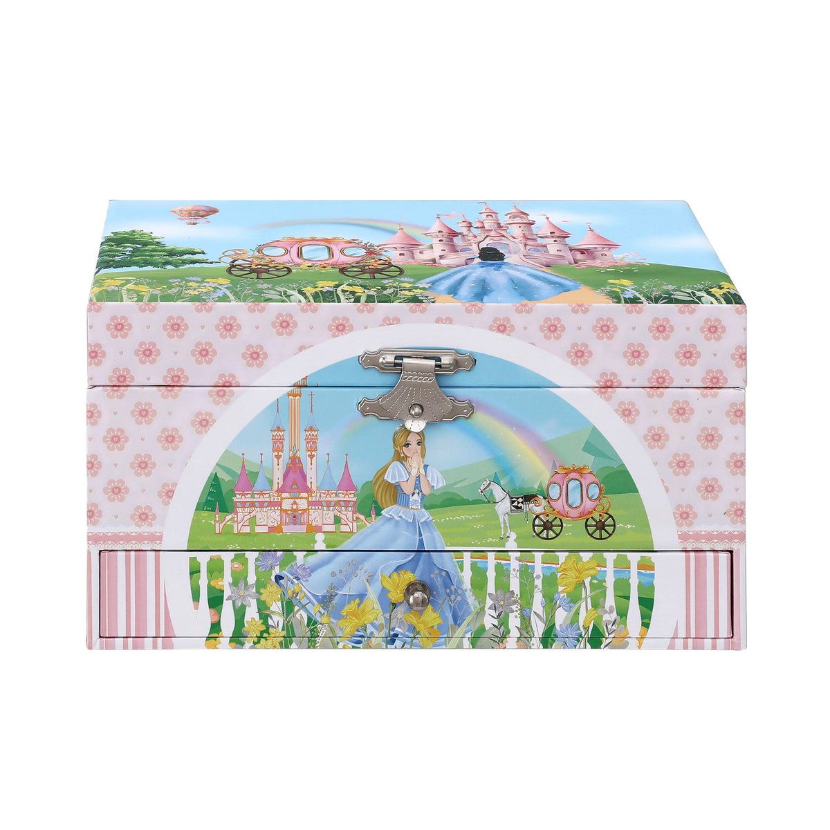 Keezi Kids Jewellery Box Organiser for Girls Kids Music Box with Drawer Awezingly