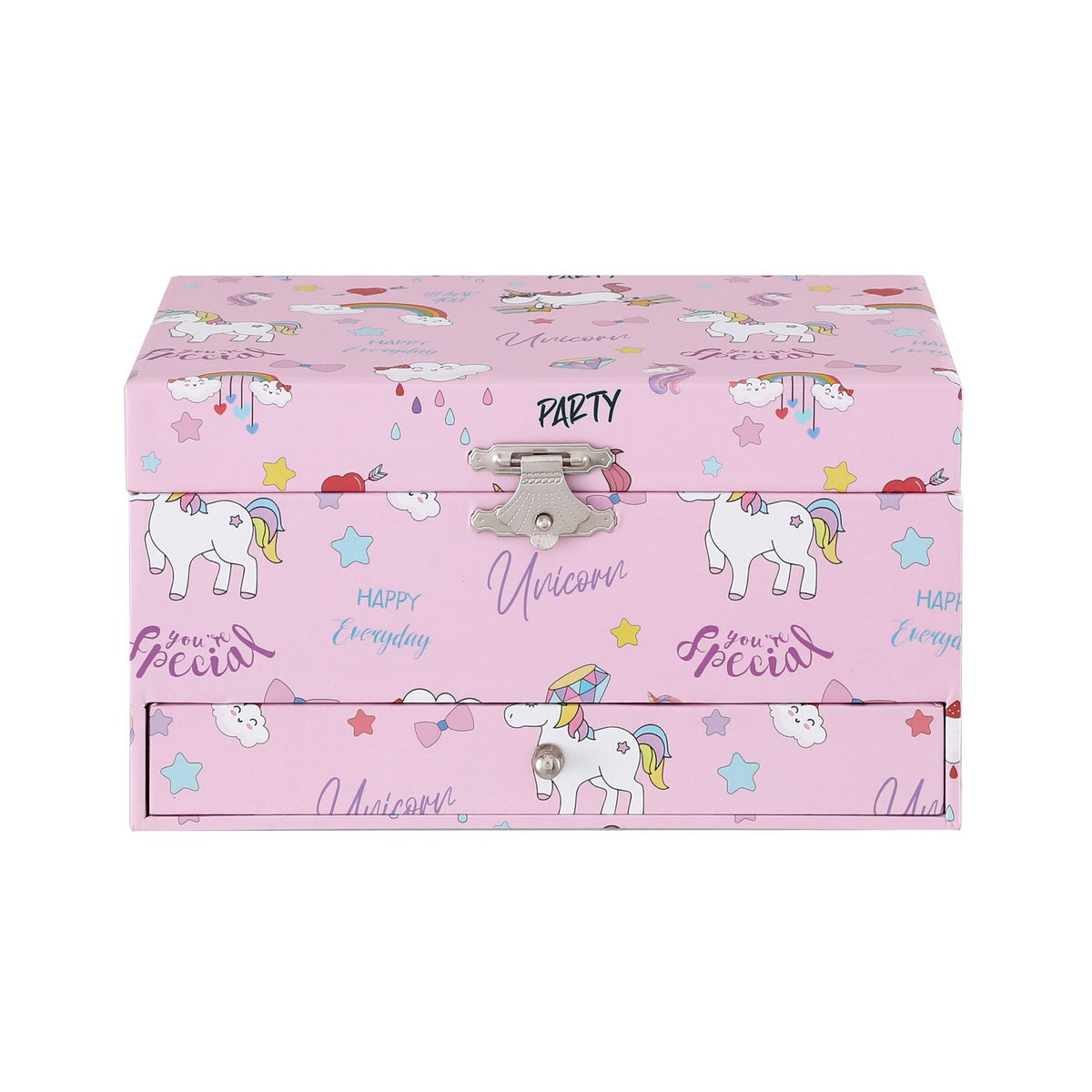 Keezi Kids Jewellery Box Organiser for Girls Kids Music Box with Mirror Awezingly