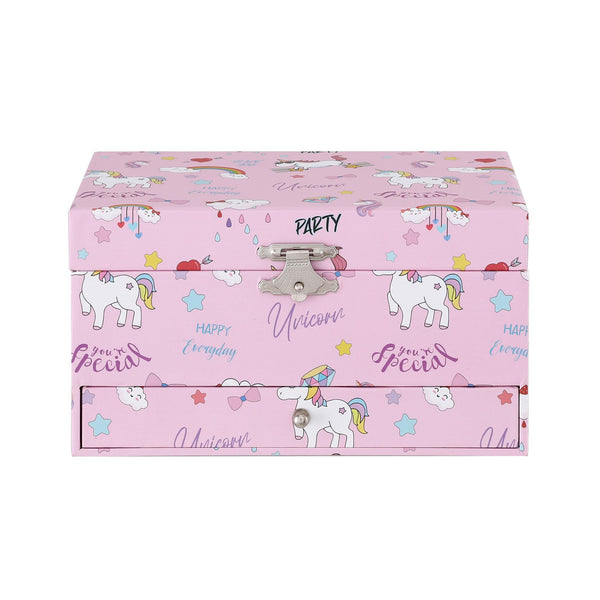 Keezi Kids Jewellery Box Organiser for Girls Kids Music Box with Mirror Awezingly