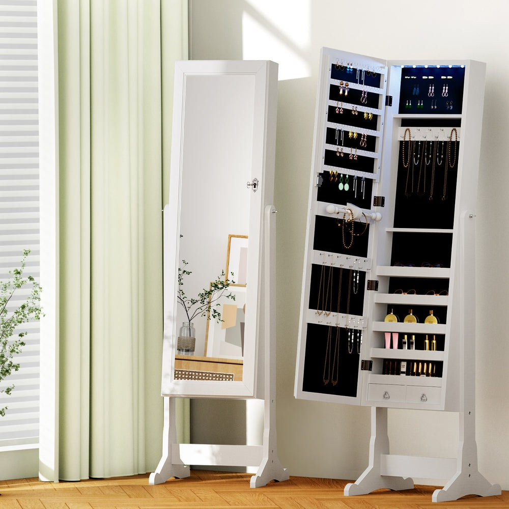 Artiss Jewellery Cabinet Mirror Free Standing Does Not Apply