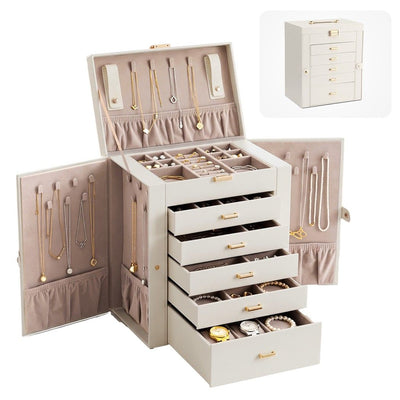 Embellir Jewellery Box 6 Layer Organiser Large Display Case Storage