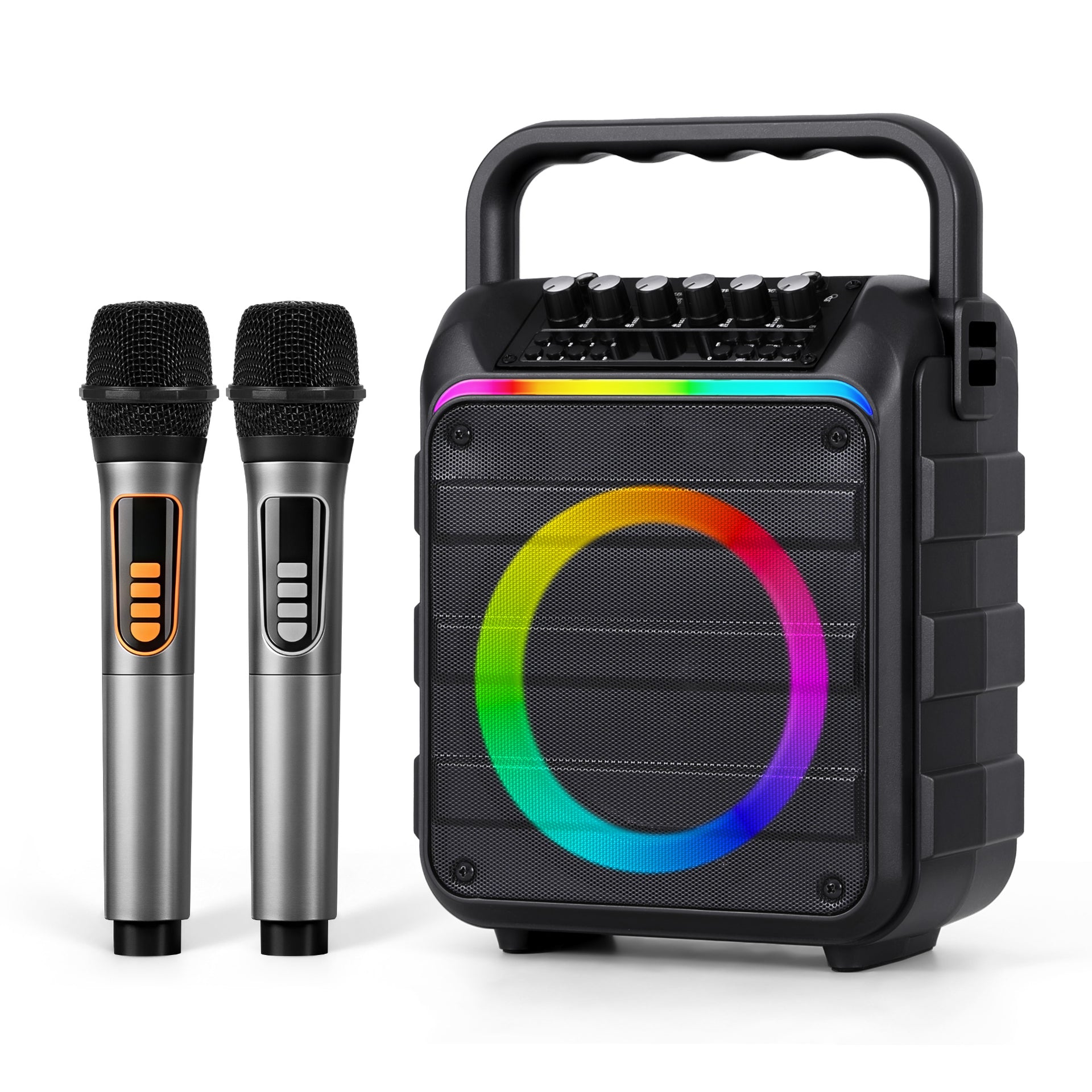 Alpha Portable Karaoke Machine with 2 Wireless Microphones Bluetooth 5.3 Awezingly