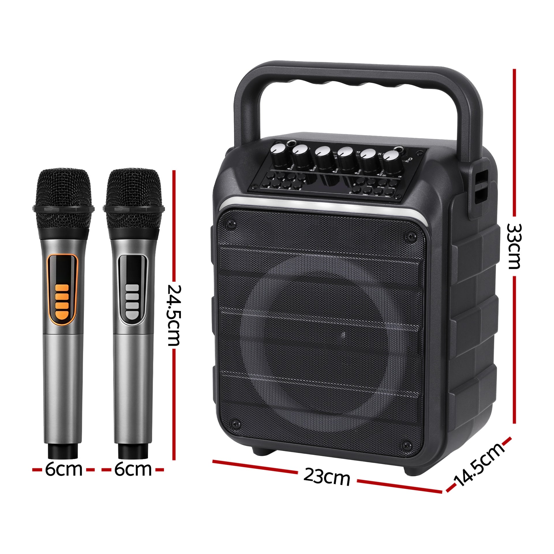 Alpha Portable Karaoke Machine with 2 Wireless Microphones Bluetooth 5.3 Awezingly