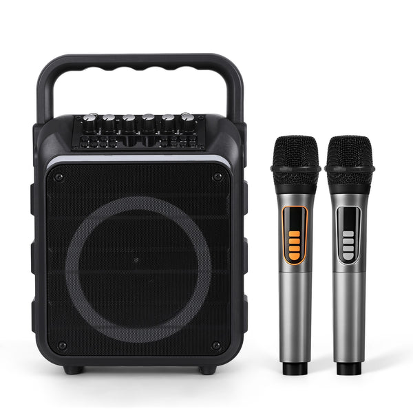 Alpha Portable Karaoke Machine with 2 Wireless Microphones Bluetooth 5.3 Awezingly
