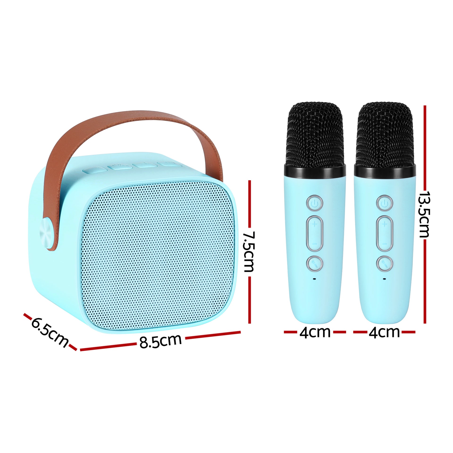 Alpha Mini Portable Karaoke Machine for Adults Kids with 2 Wireless Microphones Awezingly