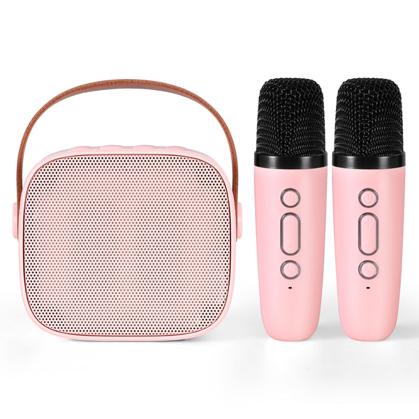 Alpha Mini Portable Karaoke Machine for Adults Kids with 2 Wireless Microphones Awezingly