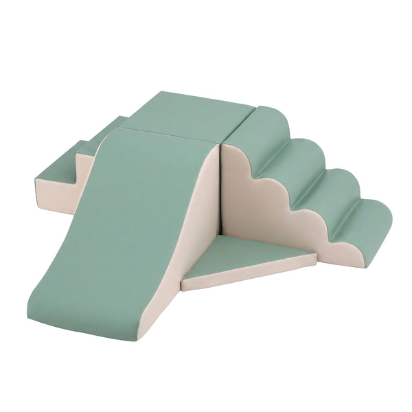 Keezi Kids Climbing Blocks 4-Piece Foam Toddler Playset Soft Indoor Climbing Toy Rocker Awezingly