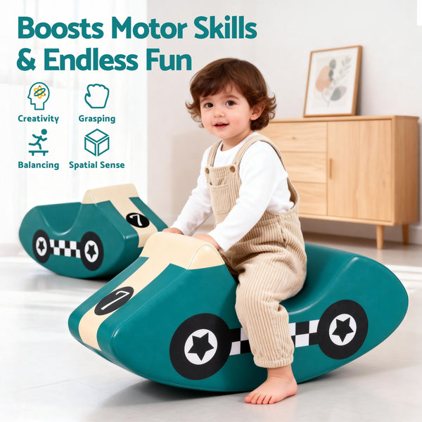 Kids Climbing Blocks Foam Toddler Playset Soft Indoor Climbing Toy Rocker Awezingly