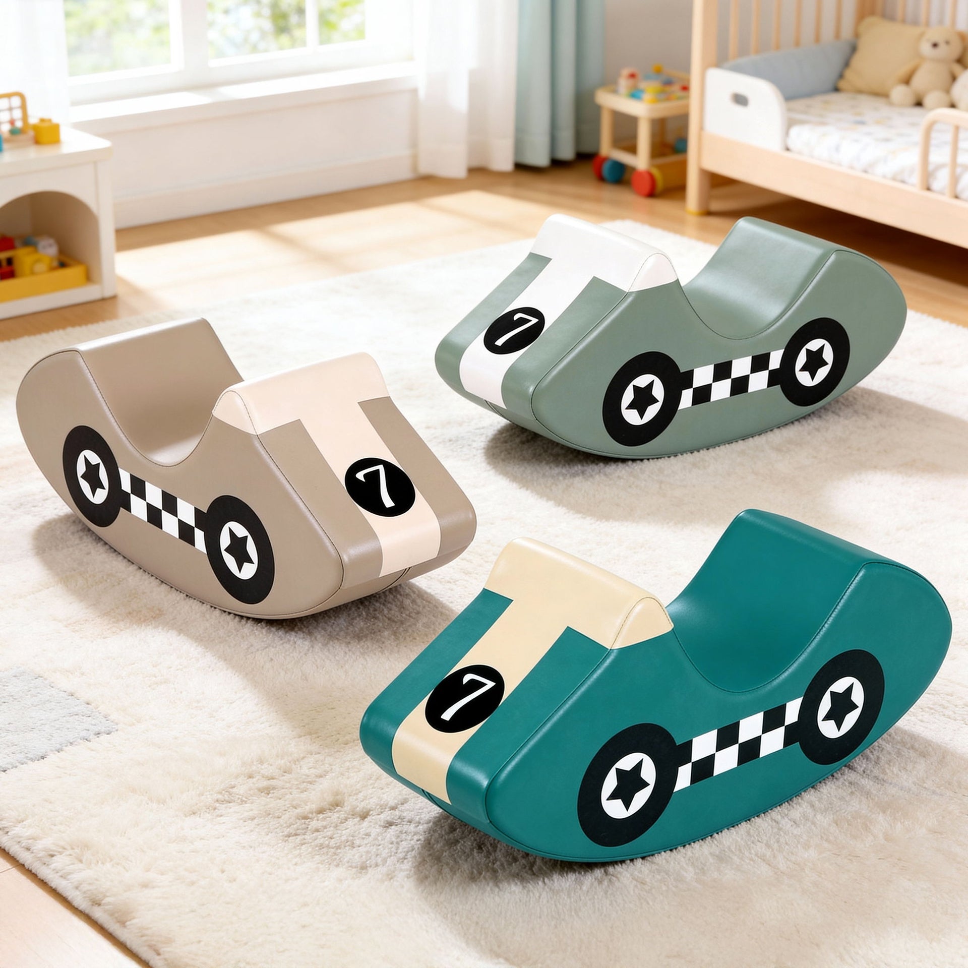 Kids Climbing Blocks 3Pcs Foam Toddler Playset Soft Indoor Climbing Toy Rocker Awezingly