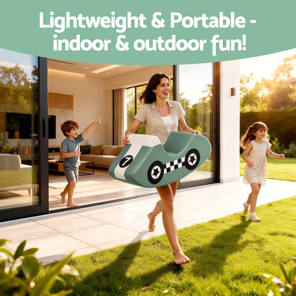 Kids Climbing Blocks Foam Toddler Playset Soft Indoor Climbing Toy Rocker Green Awezingly