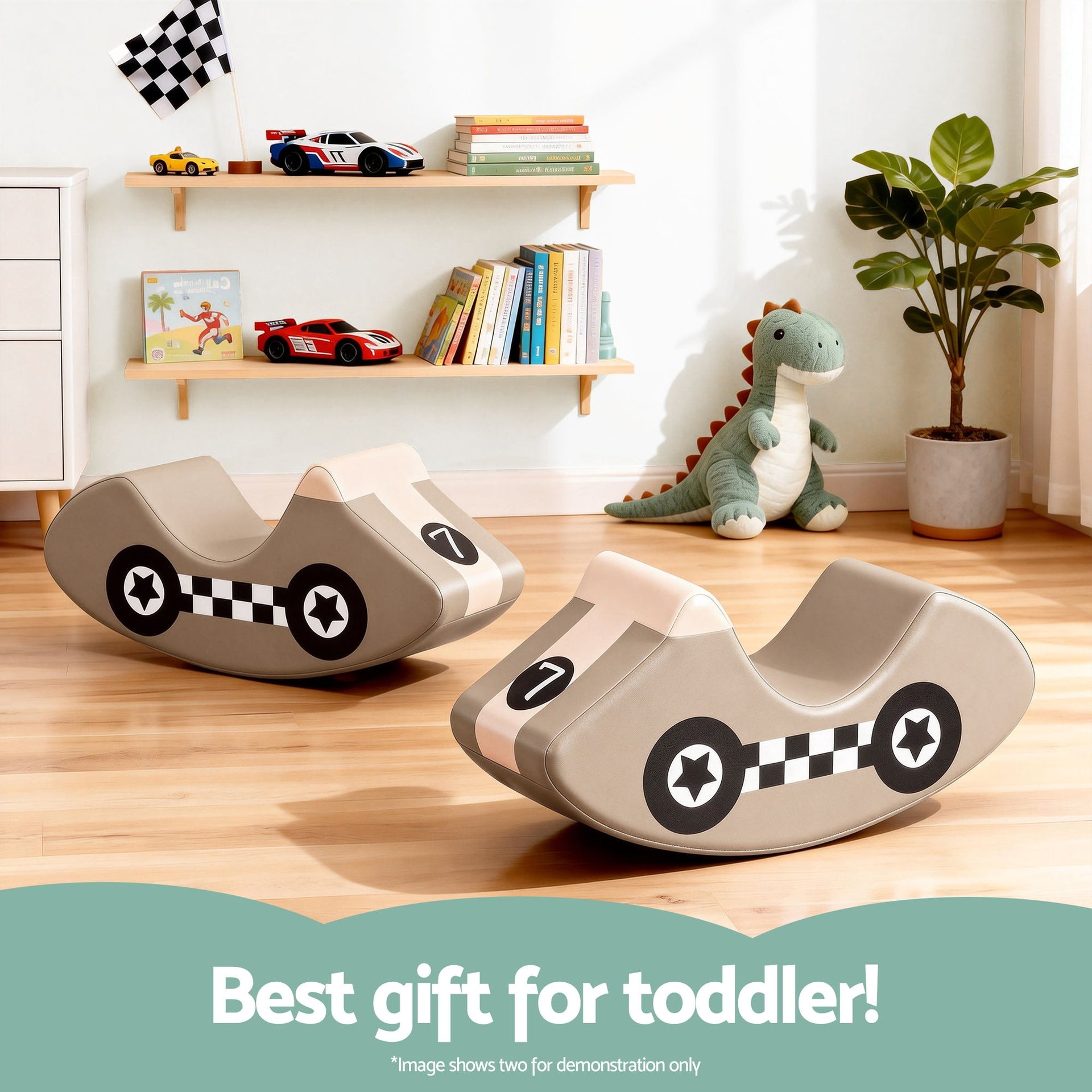 Kids Climbing Blocks Foam Toddler Playset Soft Indoor Indoor Climbing Toy Rocker Khaki Awezingly