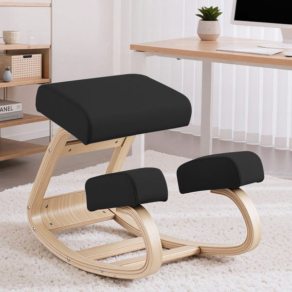 Artiss Kneeling Chair Ergonomic Posture Chair with Memory Foam Balance Stool for Home Office Gaming 120kg Weight Capacity Black Awezingly