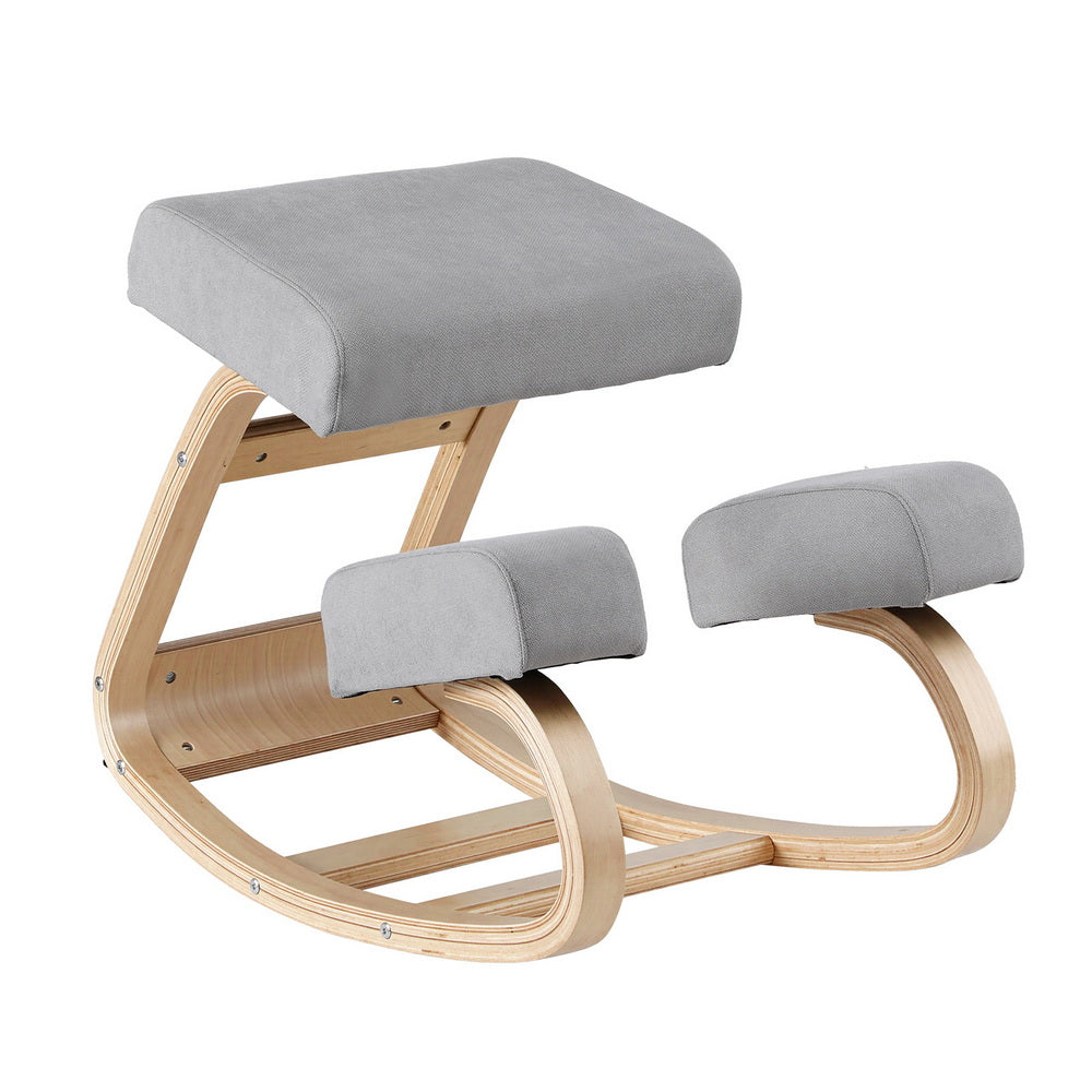 Artiss Kneeling Chair Ergonomic Posture Chair with Memory Foam Balance Stool for Home Office Gaming 120kg Weight Capacity Gray Awezingly