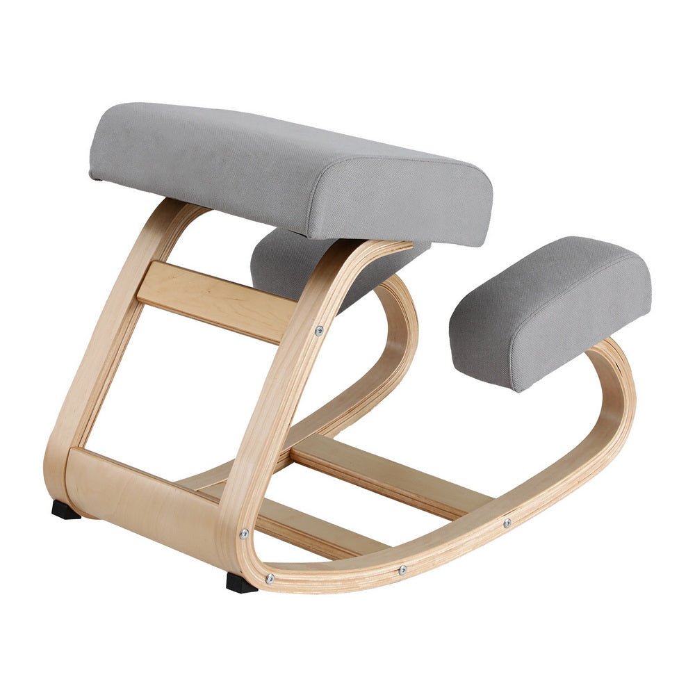 Artiss Kneeling Chair Ergonomic Posture Chair with Memory Foam Balance Stool for Home Office Gaming 120kg Weight Capacity Gray Awezingly