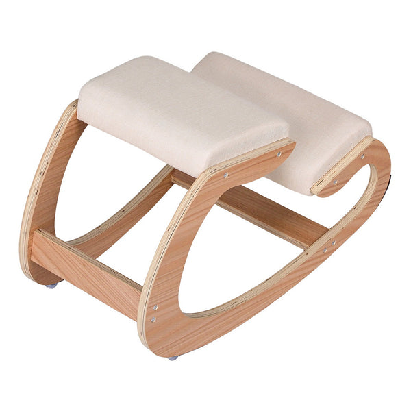 Artiss Kneeling Chair Ergonomic Posture Chair with Memory Foam Balance Stool for Home Office Gaming 120kg Weight Capacity Beige Awezingly