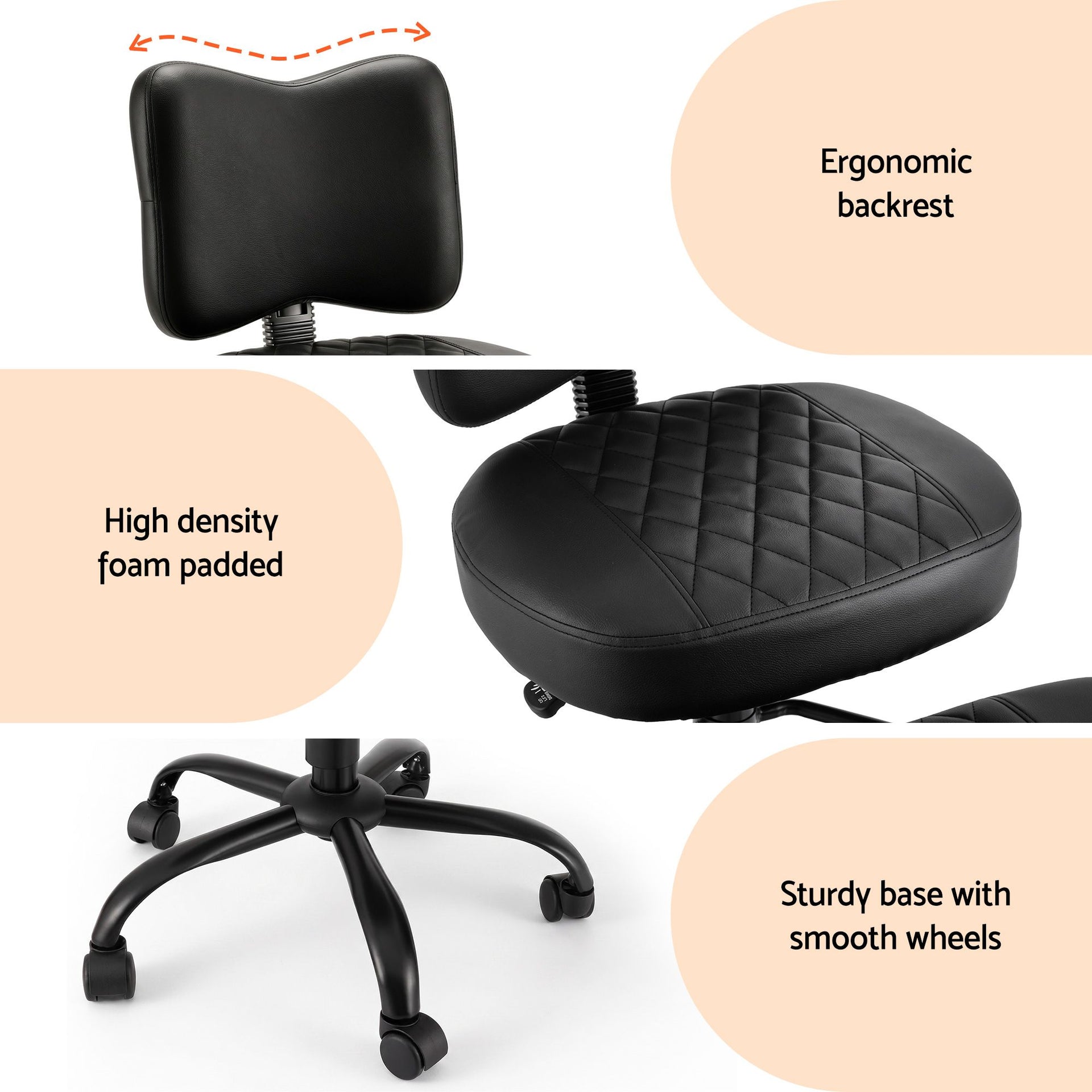 Artiss Cross Legged Kneeling Chair Adjustable Meditation Ergonomic Office Seat Awezingly