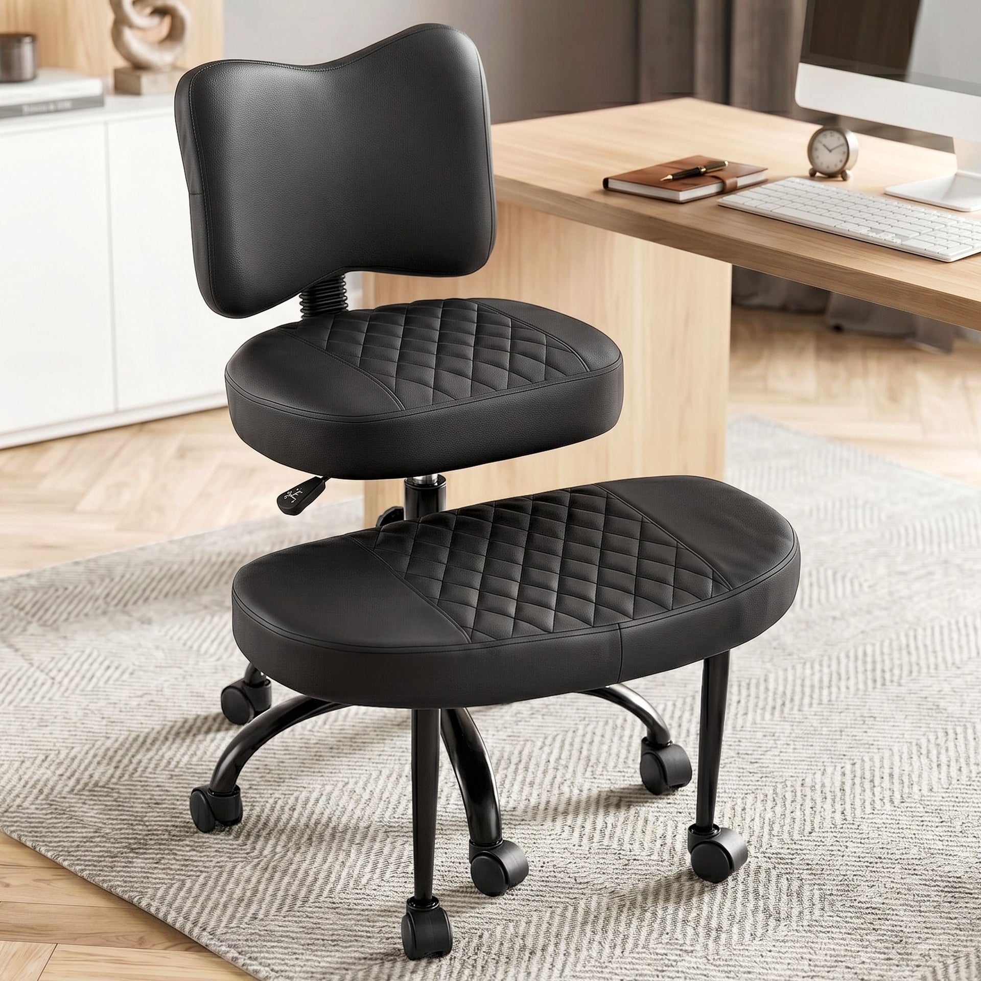 Artiss Cross Legged Kneeling Chair Adjustable Meditation Ergonomic Office Seat Awezingly