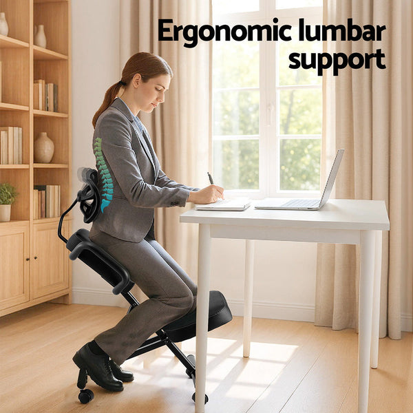 Artiss Kneeling Chair Ergonomic Office Home Knee Seat Posture Back Stretch Rest Awezingly