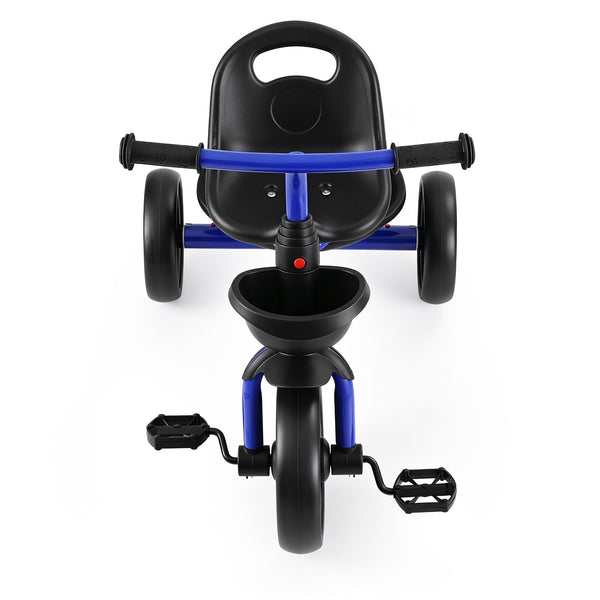 RIGO Tricycle Bike, Kids Bike with 3 wheels, basket Carbon Steel 68cm Blue Awezingly