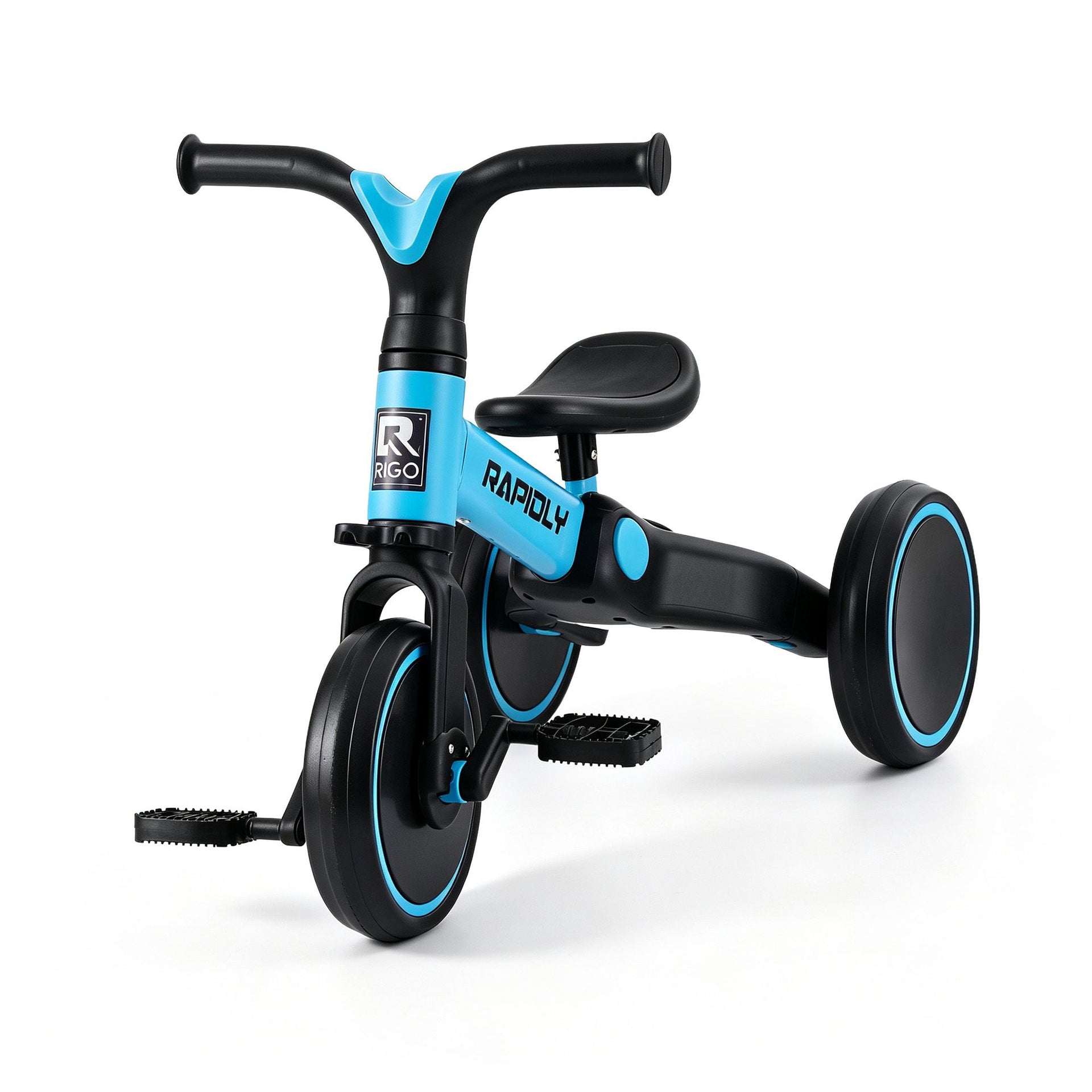 RIGO Tricycle Bike, Kids Bike with 3 wheels, Carbon Steel 70cm Blue Awezingly