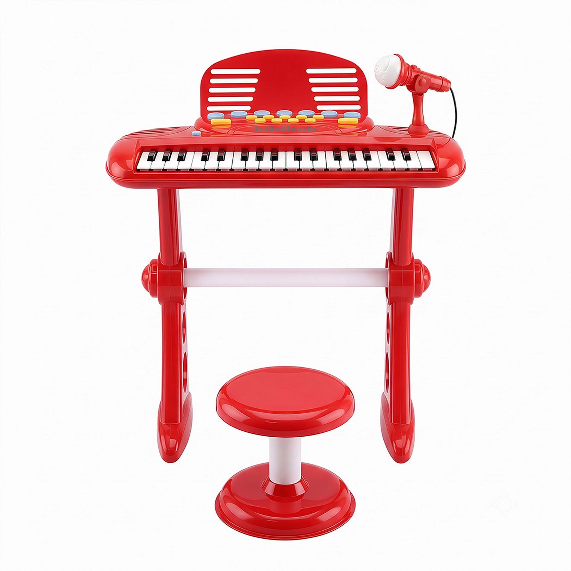 Keezi Kids Piano Keyboard 37 Keys Electronic Musical Instrument Set w/ Stool Microphone Awezingly