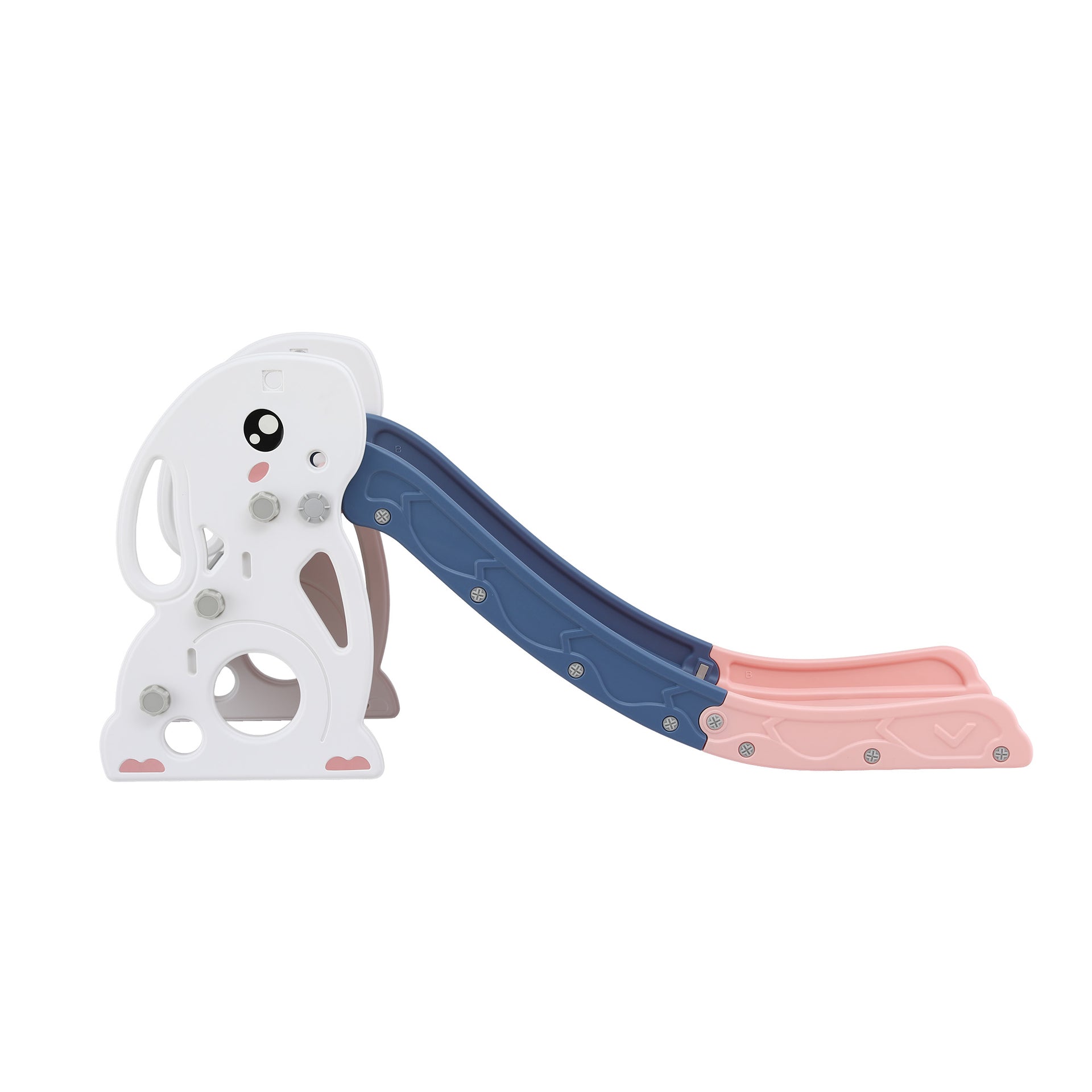 Keezi Kids Slide Set Basketball Hoop Ring Outdoor Playground Toy Rabbit 147cm Awezingly