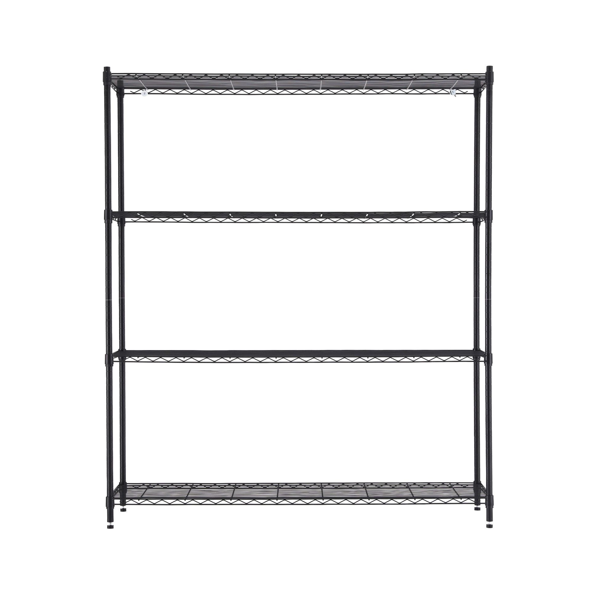 Artiss 4-Tier Kitchen Rack Shelf with Wheels Shelving 152x45x187CM Adjustable Metal Storage Shelves Awezingly