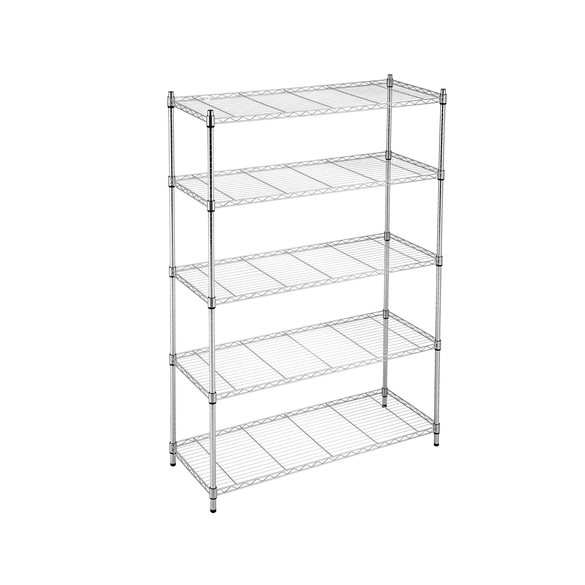 Artiss 5-Tier Kitchen Rack Shelf Shelving 120x45x179CM Adjustable Metal Storage Shelves Awezingly