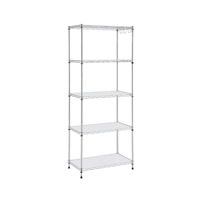 Artiss 5-Tier Kitchen Rack Shelf Shelving Unit 60x35x150CM Adjustable Metal Storage Shelves Silver