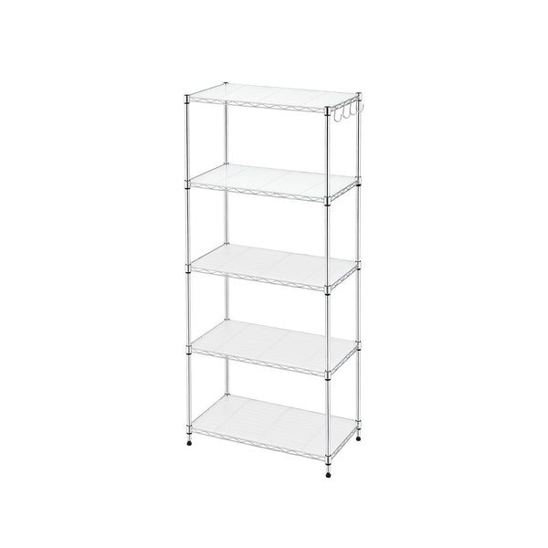 Artiss 5-Tier Kitchen Rack Shelf Shelving Unit 60x35x150CM Adjustable Metal Storage Shelves Silver Awezingly