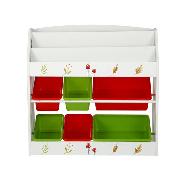Keezi Kids Bookshelf Toy Box Organiser Children 6 Bins Display Shelf Storage Box Keezi