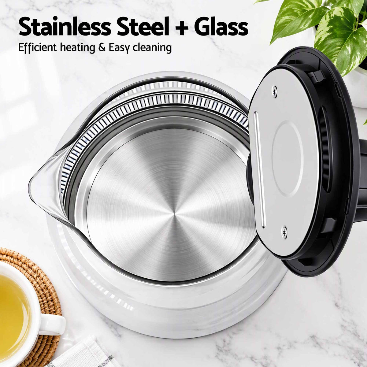 Devanti 1.7L Glass Electric Kettle Awezingly
