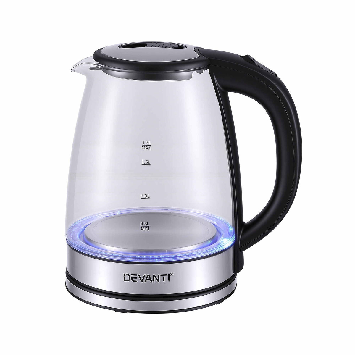 Devanti 1.7L Glass Electric Kettle Awezingly