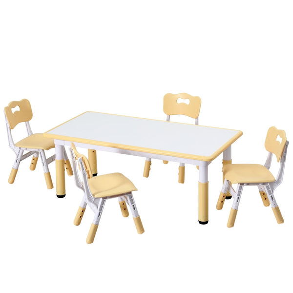 1 Keezi Kids Table and 4 Chairs Set Graffiti Awezingly