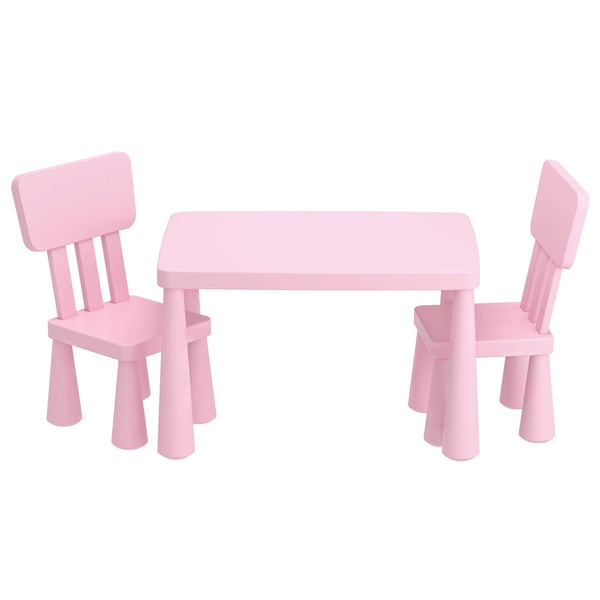 1 Keezi Kids Table and 2 Chairs Set Pink Keezi