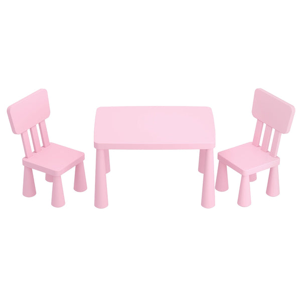 1 Keezi Kids Table and 2 Chairs Set Pink Keezi