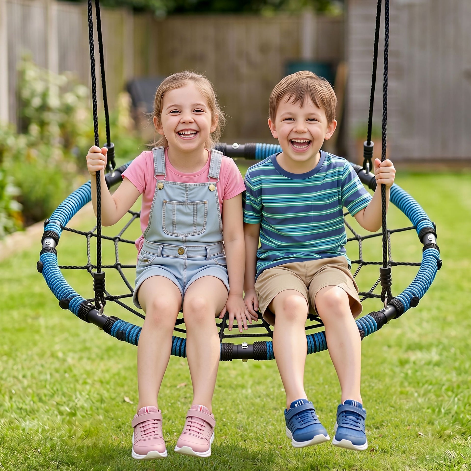 Gardeon Tree Swing Net Hammock 98.5cm for Backyard Porch Outside Playground Gardeon